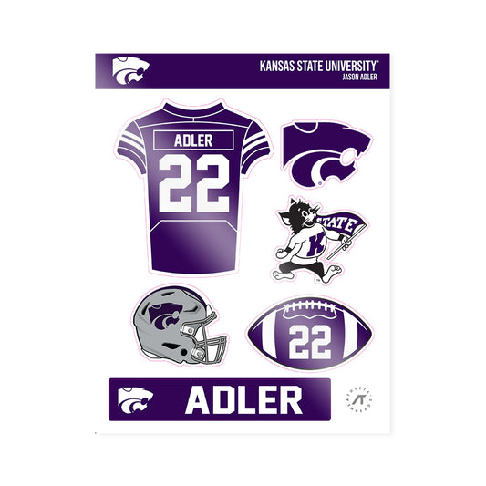 Kansas State - NCAA Football : Jason Adler - Sticker Sheet-0