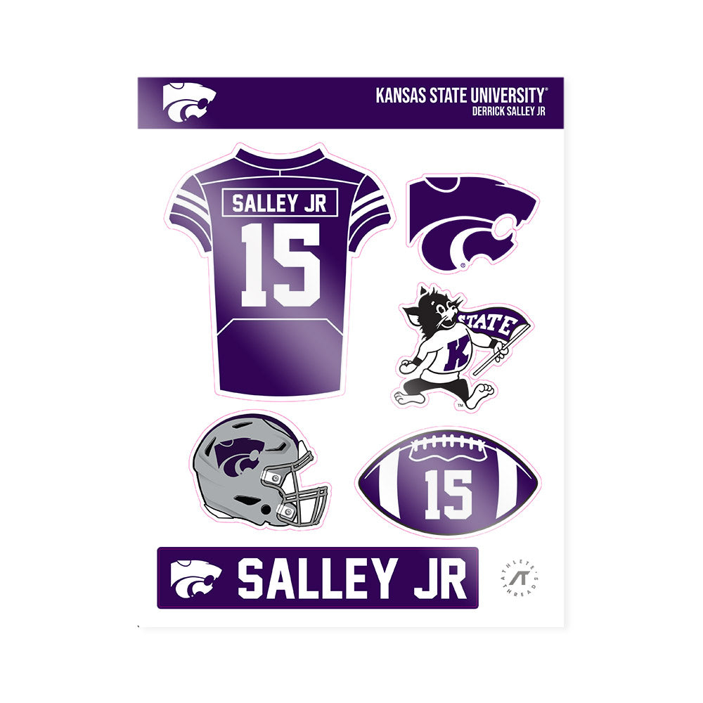 Kansas State - NCAA Football : Derrick Salley Jr - Sticker Sheet-0