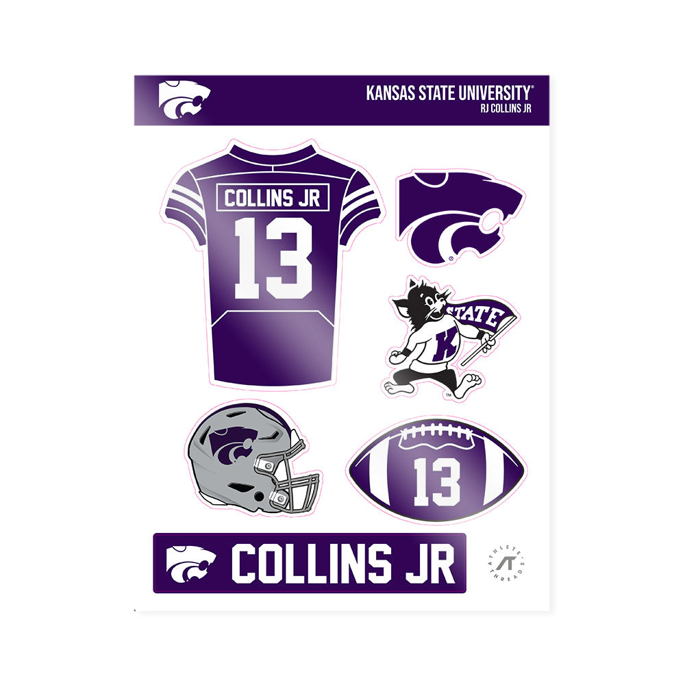 Kansas State - NCAA Football : Rj Collins Jr - Sticker Sheet-0