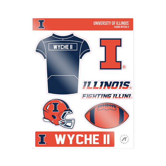 Illinois - NCAA Football : Cedric Wyche II - Sticker Sheet-0