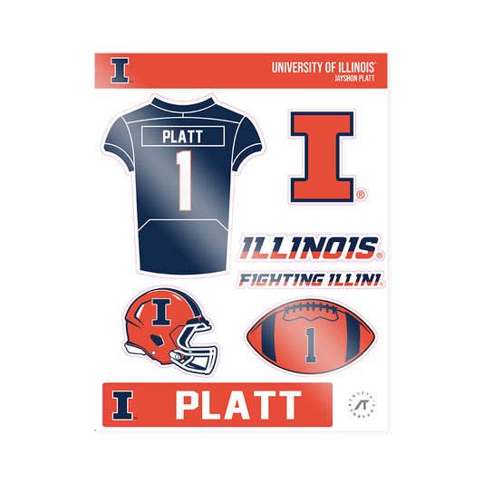 Illinois - NCAA Football : Jayshon Platt - Sticker Sheet-0