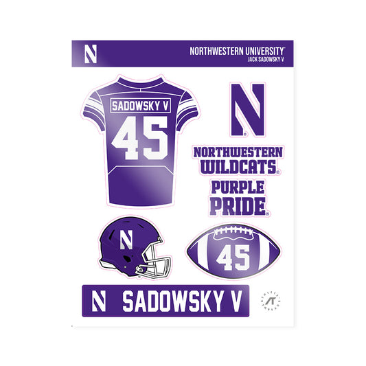 Northwestern - NCAA Football : Jack Sadowsky V - Sticker Sheet-0