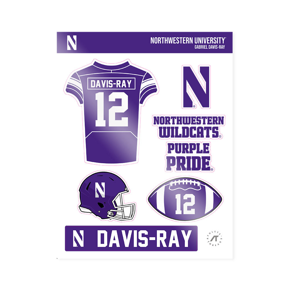 Northwestern - NCAA Football : Gabriel Davis-Ray - Sticker Sheet-0