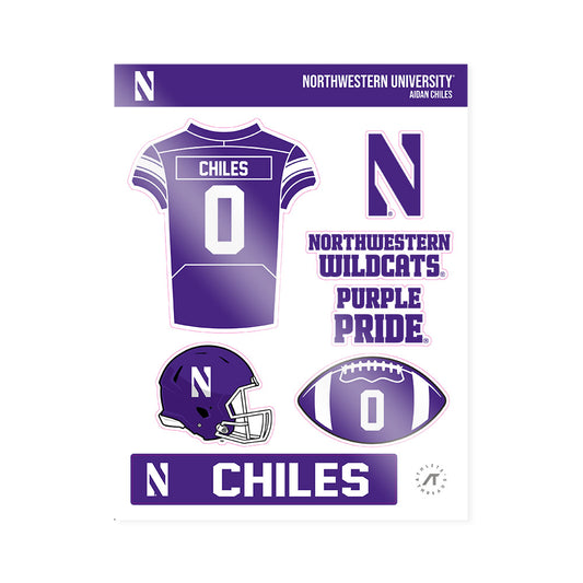 Northwestern - NCAA Football : Aidan Chiles - Sticker Sheet-0