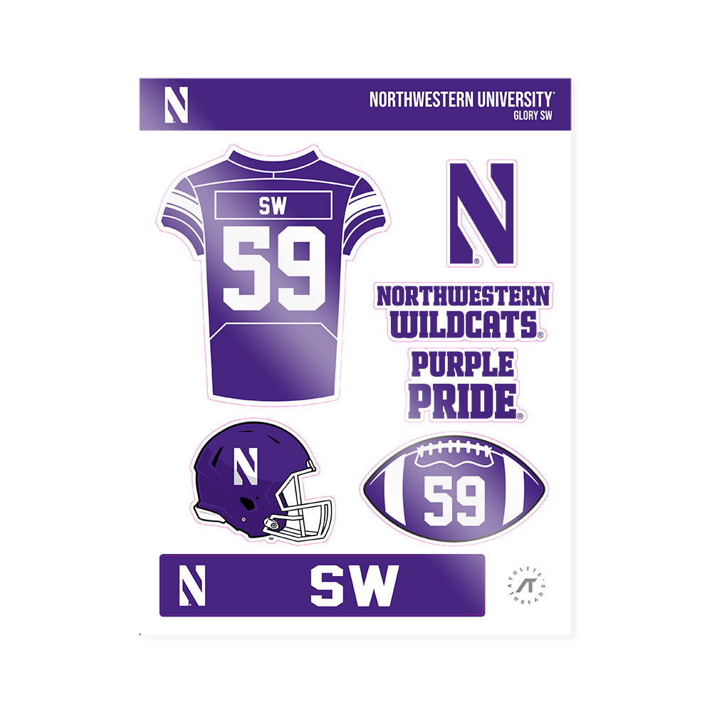 Northwestern - NCAA Football : Glory SW - Sticker Sheet-0