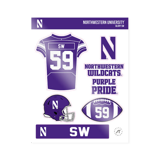 Northwestern - NCAA Football : Glory SW - Sticker Sheet-0