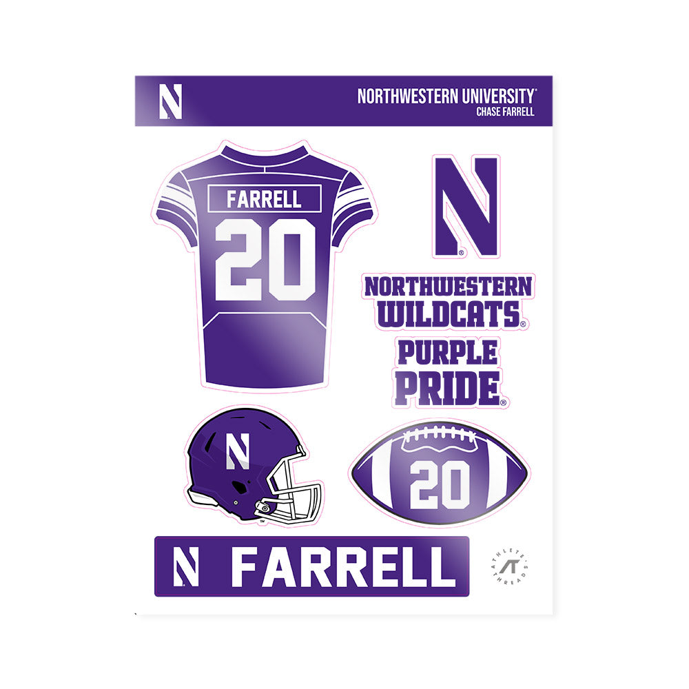 Northwestern - NCAA Football : Chase Farrell - Sticker Sheet-0
