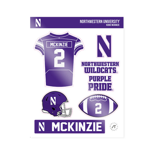 Northwestern - NCAA Football : Kobie McKinzie - Sticker Sheet-0