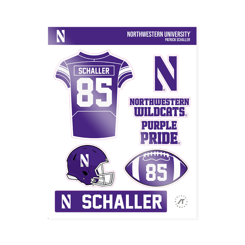 Northwestern - NCAA Football : Patrick Schaller - Sticker Sheet-0
