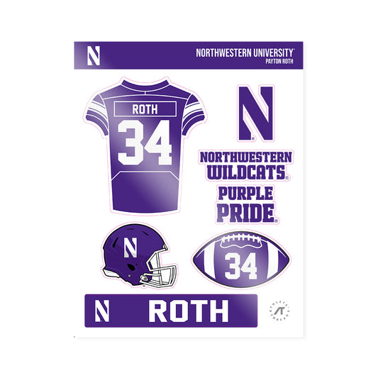 Northwestern - NCAA Football : Payton Roth - Sticker Sheet-0