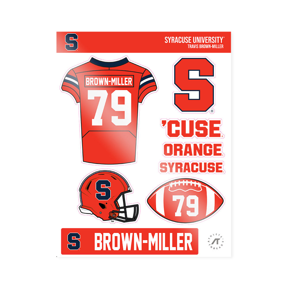 Syracuse - NCAA Football : Travis Brown-Miller - Sticker Sheet-0