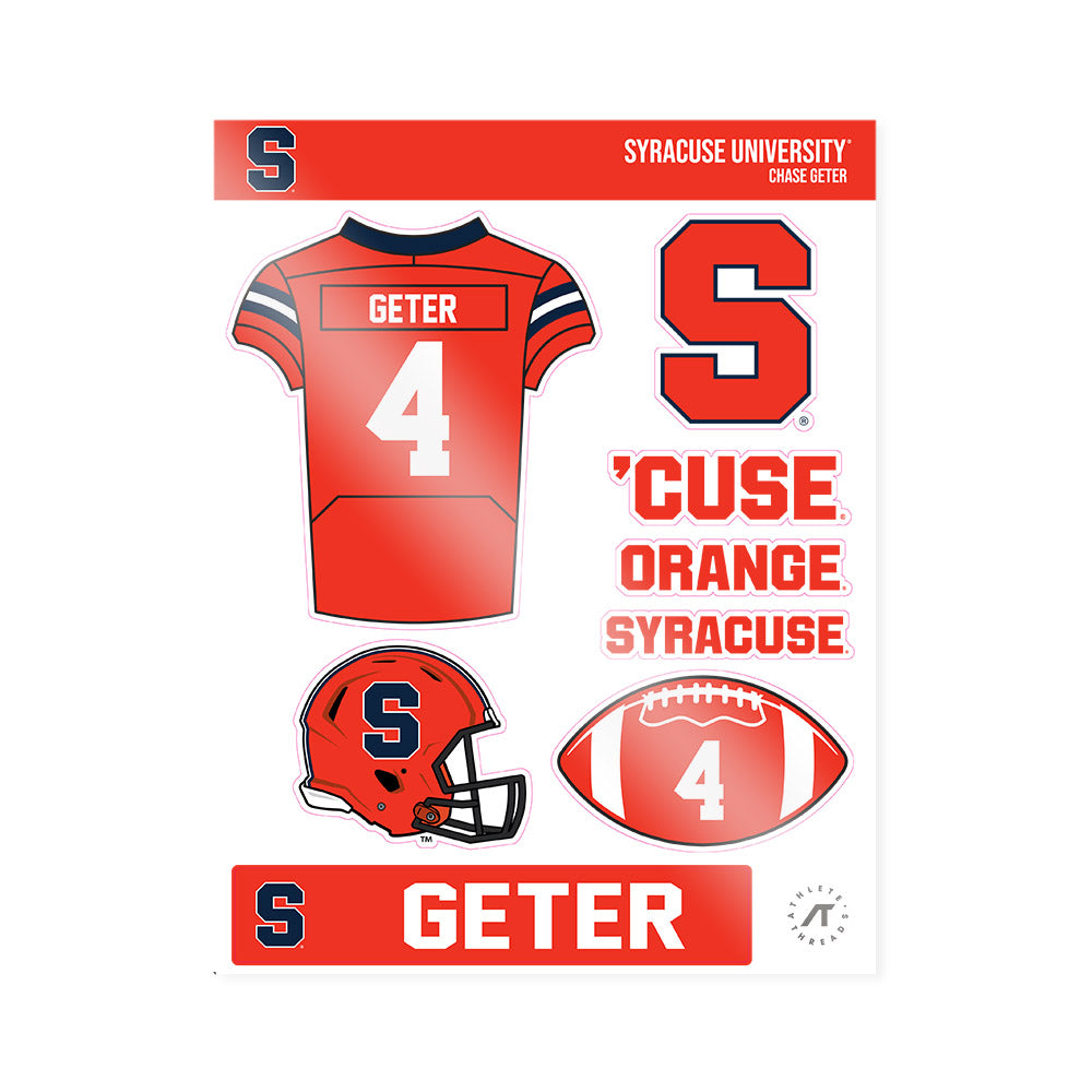 Syracuse - NCAA Football : Chase Geter - Sticker Sheet-0