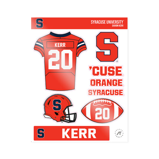 Syracuse - NCAA Football : Davion Kerr - Sticker Sheet-0