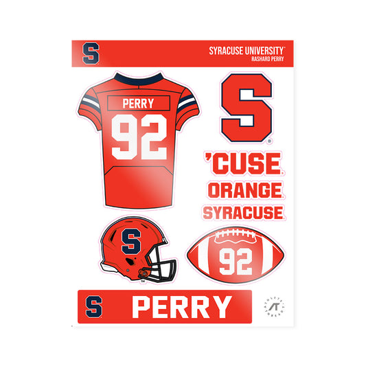 Syracuse - NCAA Football : Rashard Perry - Sticker Sheet-0