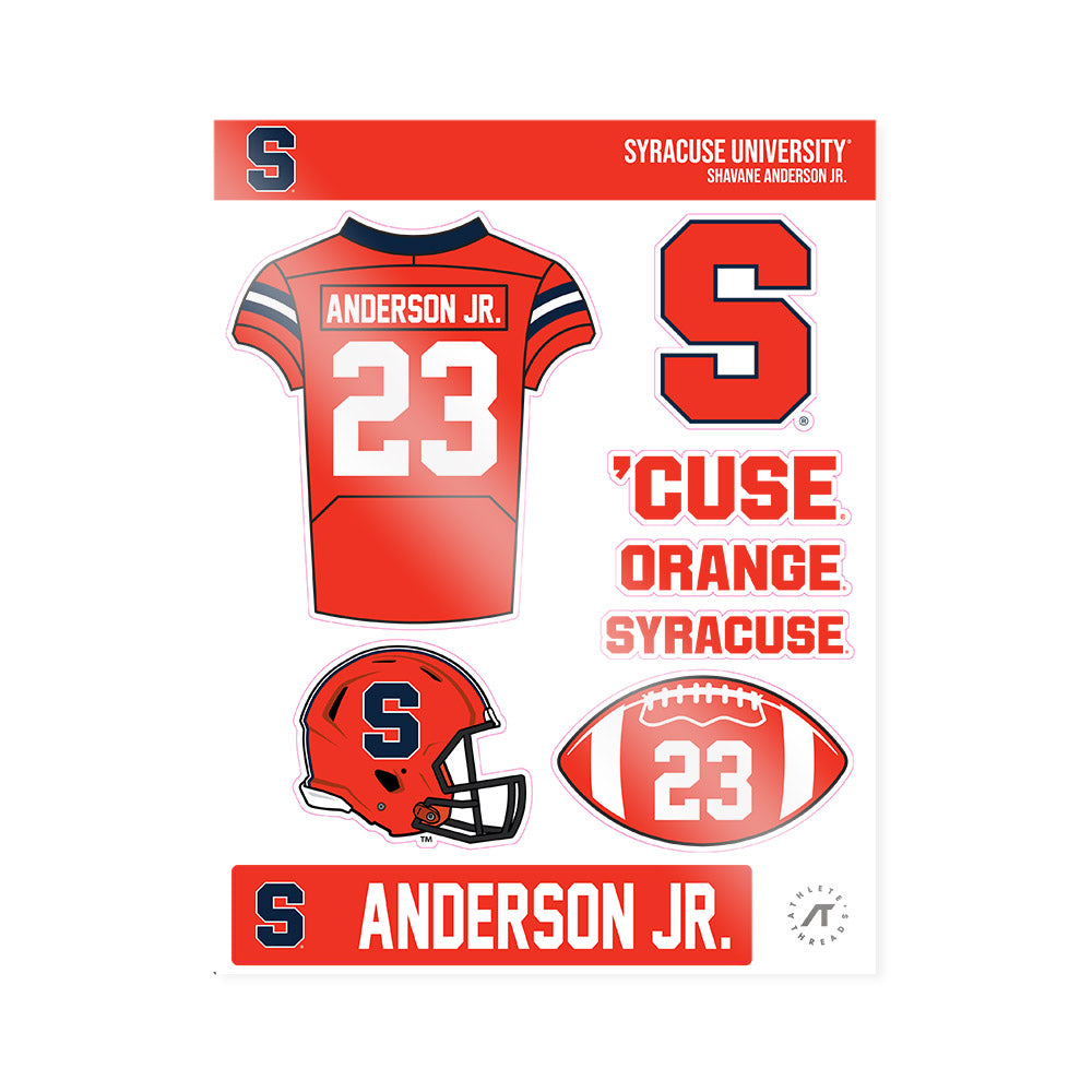 Syracuse - NCAA Football : Shavane Anderson Jr. - Sticker Sheet-0