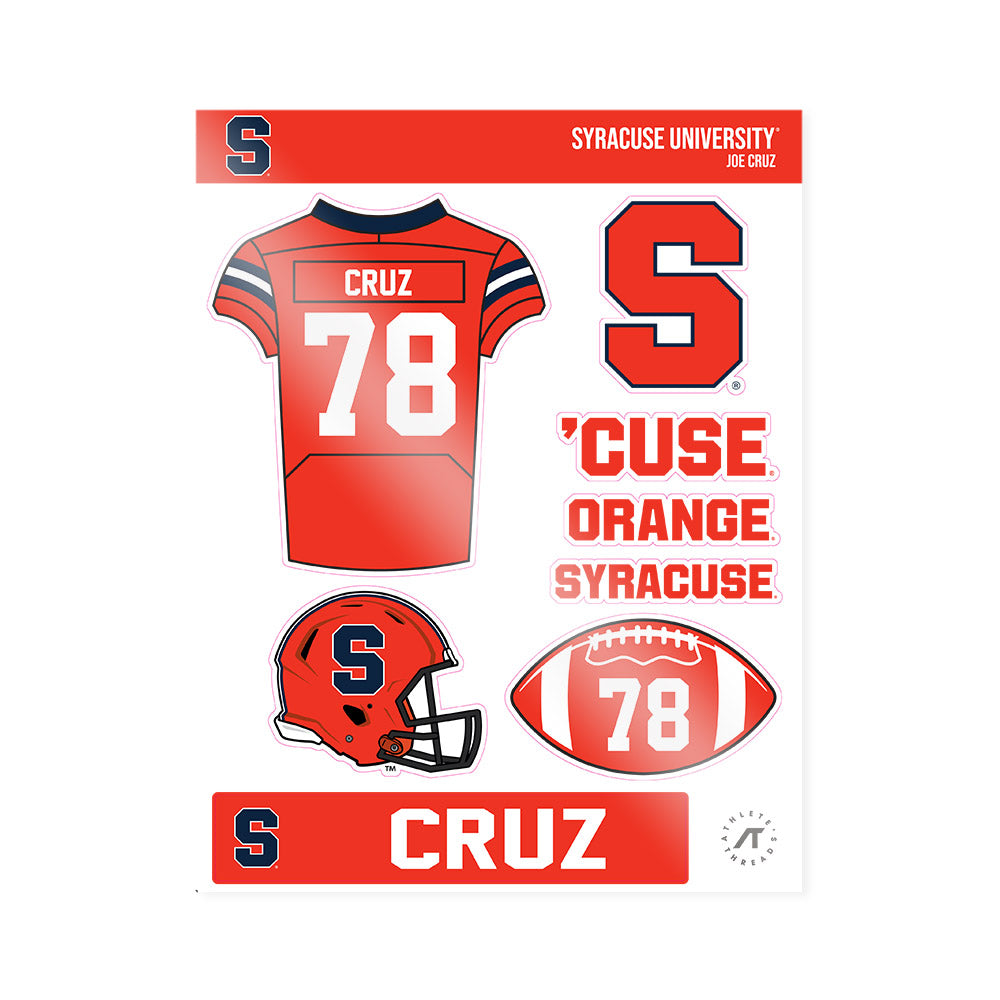 Syracuse - NCAA Football : Joe Cruz - Sticker Sheet-0