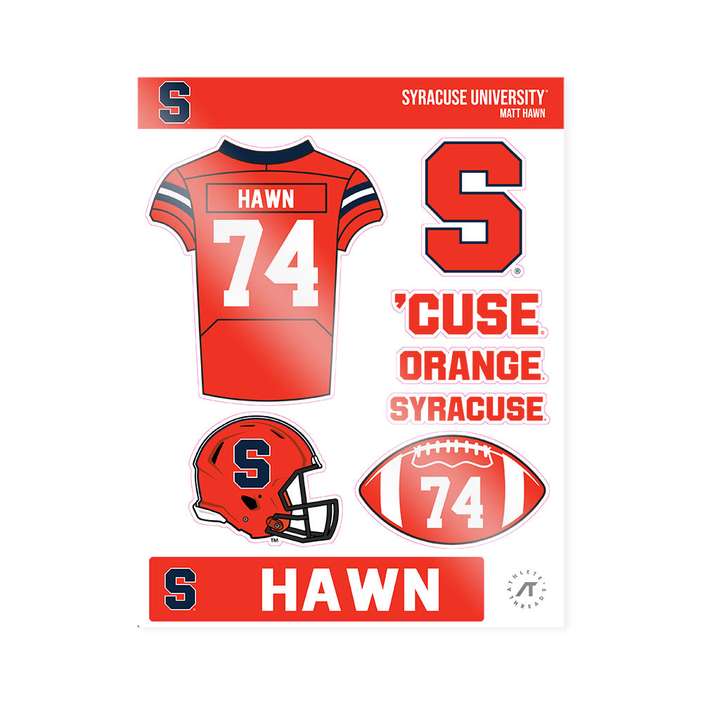 Syracuse - NCAA Football : Matt Hawn - Sticker Sheet-0