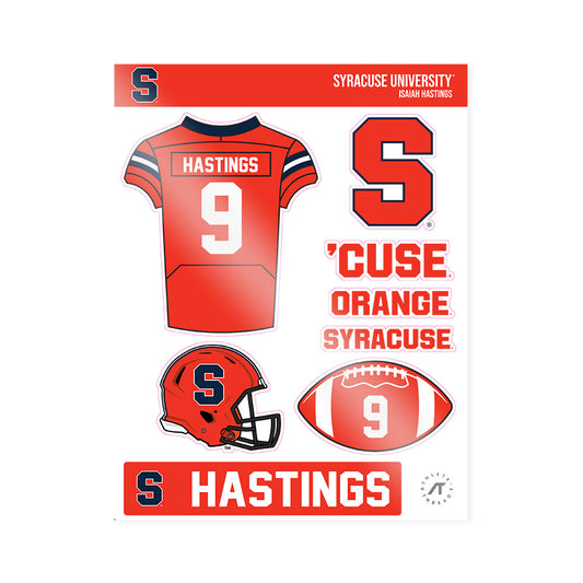 Syracuse - NCAA Football : Isaiah Hastings - Sticker Sheet-0