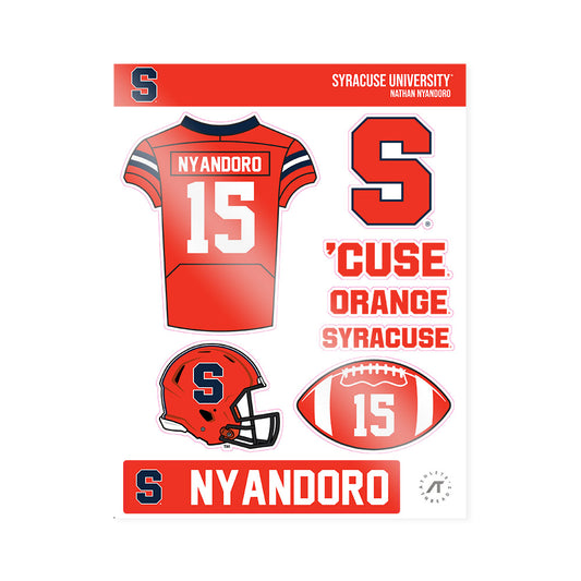 Syracuse - NCAA Football : Nathan Nyandoro - Sticker Sheet-0