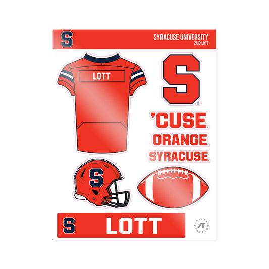 Syracuse - NCAA Football : Zaid Lott - Sticker Sheet-0