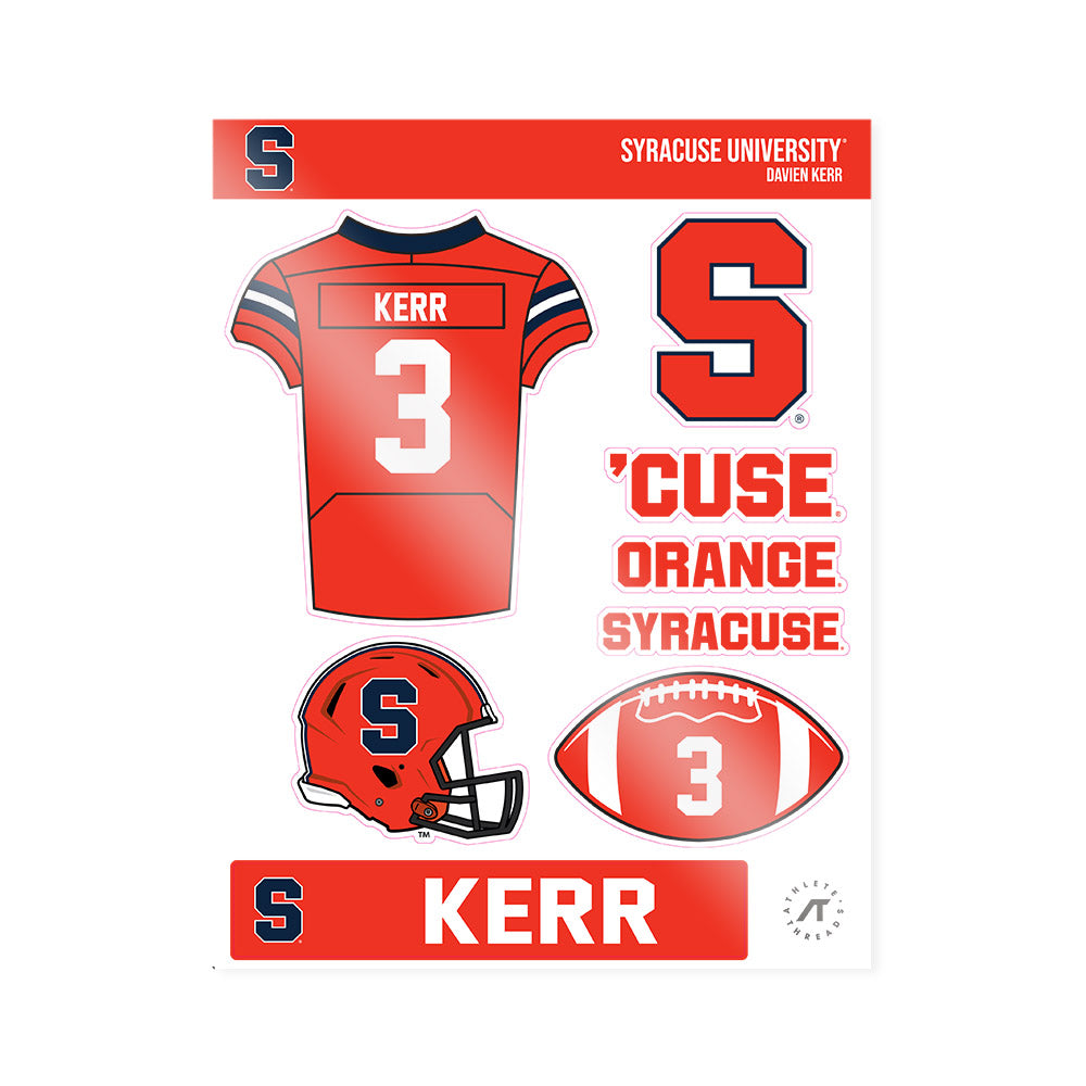 Syracuse - NCAA Football : Davien Kerr - Sticker Sheet-0