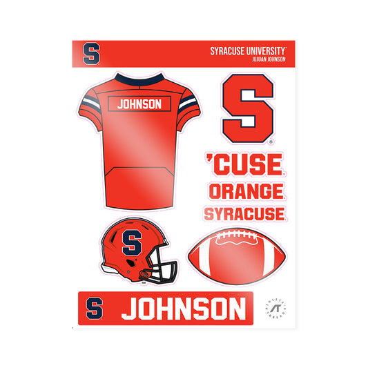 Syracuse - NCAA Football : Jujuan Johnson - Sticker Sheet-0