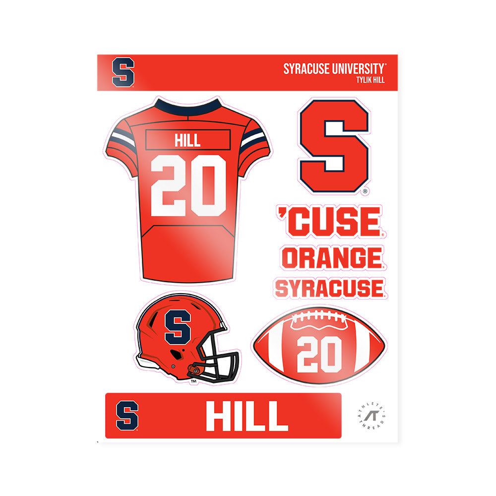 Syracuse - NCAA Football : Tylik Hill - Sticker Sheet-0