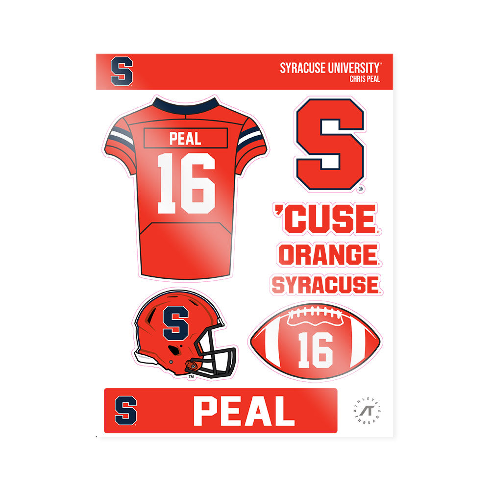 Syracuse - NCAA Football : Chris Peal - Sticker Sheet-0