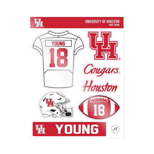 Houston - NCAA Football : Koby Young - Sticker Sheet-0