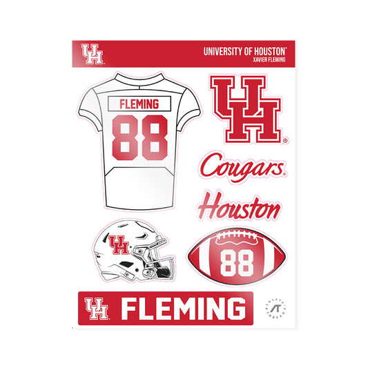 Houston - NCAA Football : Xavier Fleming - Sticker Sheet-0
