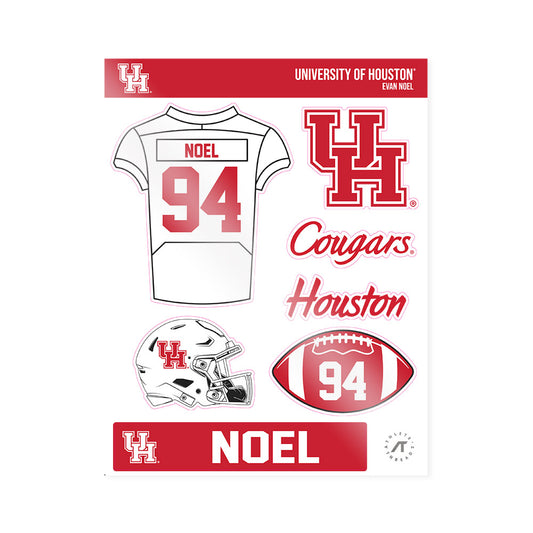 Houston - NCAA Football : Evan Noel - Sticker Sheet-0