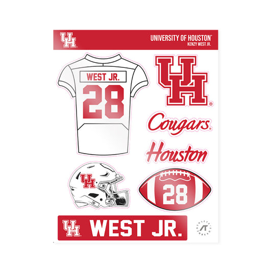 Houston - NCAA Football : Kenzy West Jr. - Sticker Sheet-0