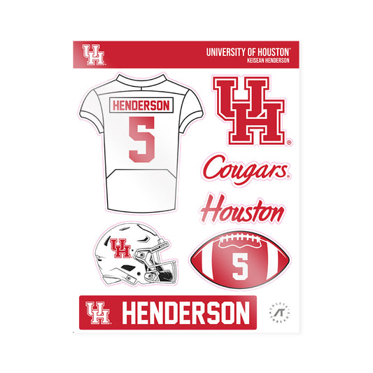 Houston - NCAA Football : Keisean Henderson - Sticker Sheet-0
