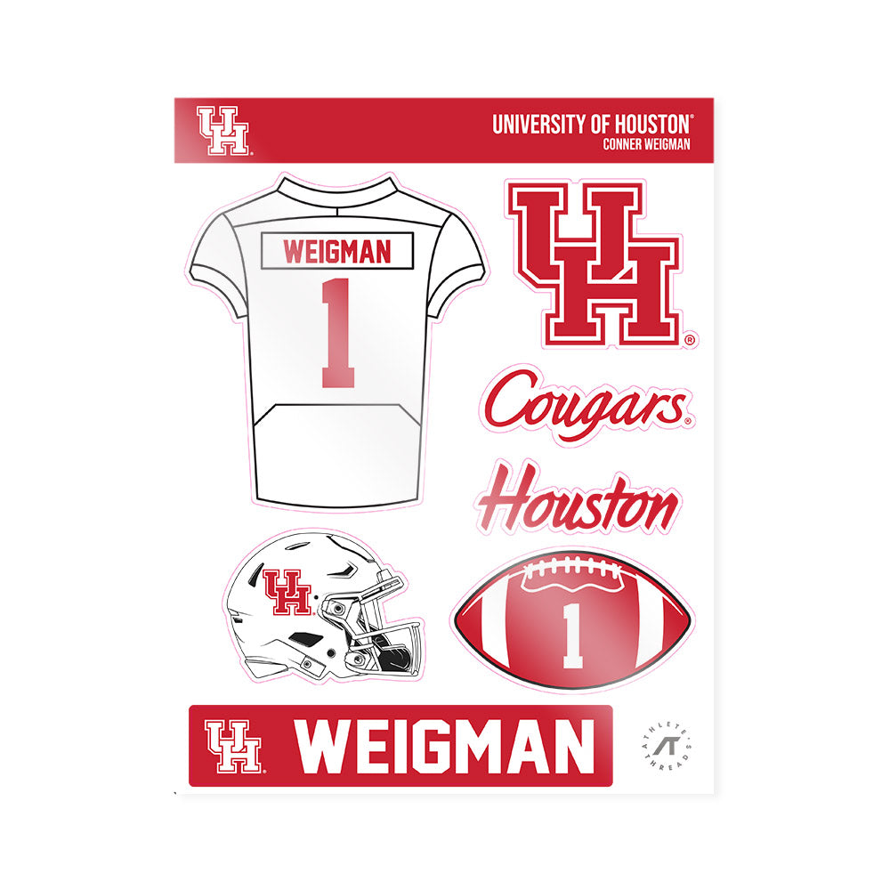 Houston - NCAA Football : Conner Weigman - Sticker Sheet-0