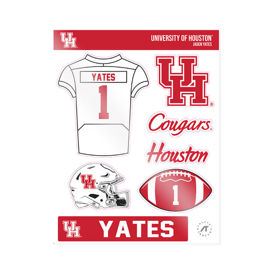 Houston - NCAA Football : Jaden Yates - Sticker Sheet-0