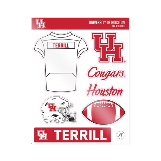 Houston - NCAA Football : Drew Terrill - Sticker Sheet-0