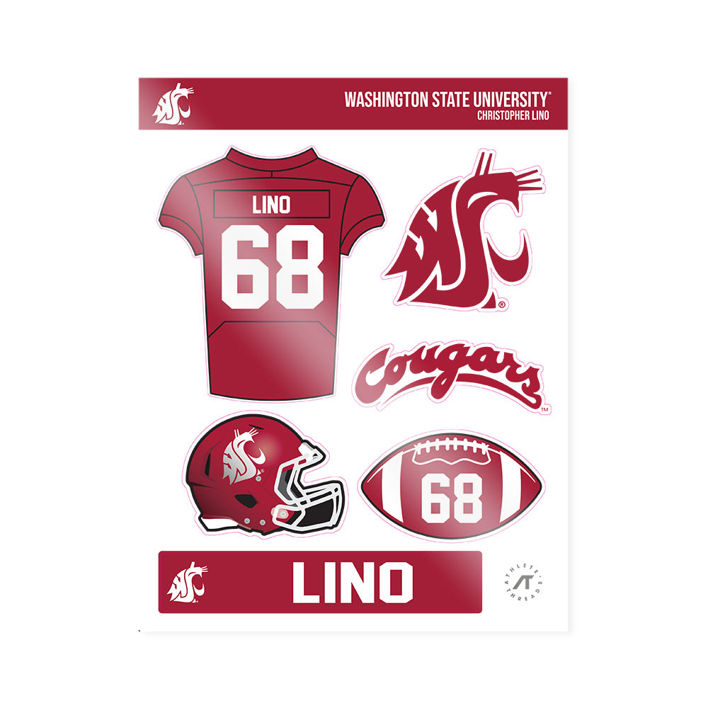 WSU - NCAA Football : Christopher Lino - Sticker Sheet-0