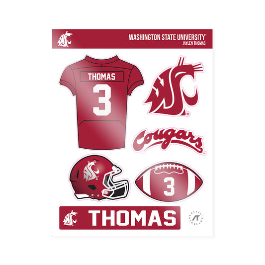 WSU - NCAA Football : Jaylen Thomas - Sticker Sheet-0
