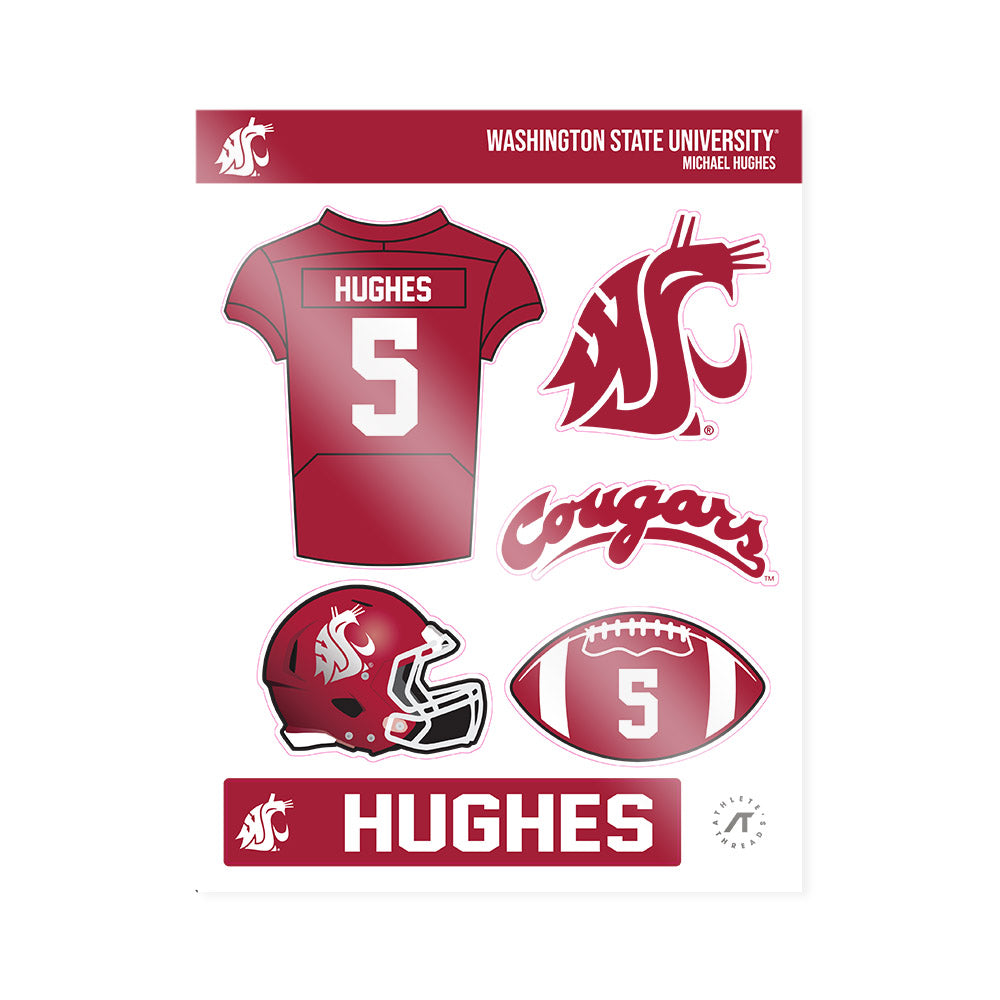 WSU - NCAA Football : Michael Hughes - Sticker Sheet-0