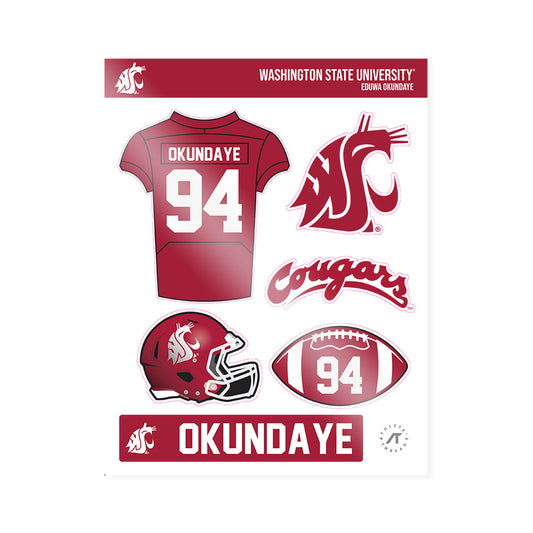 WSU - NCAA Football : Eduwa Okundaye - Sticker Sheet-0