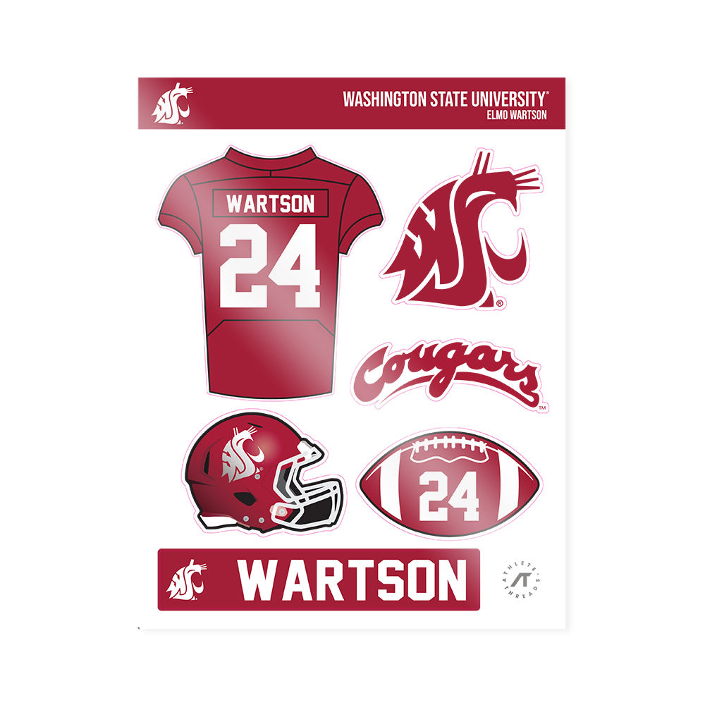 WSU - NCAA Football : Elmo Wartson - Sticker Sheet-0