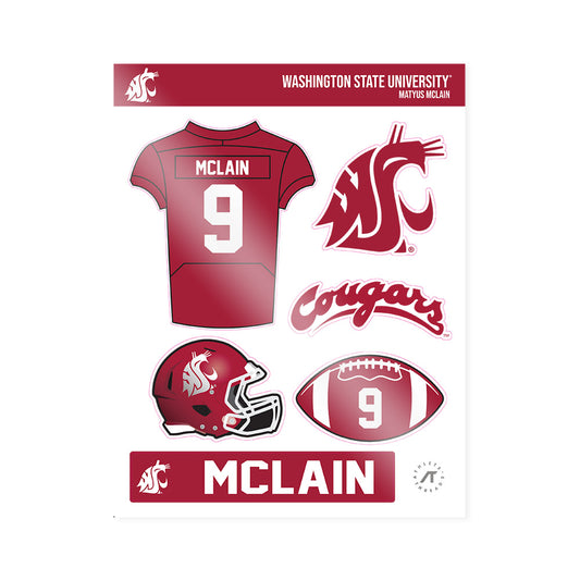 WSU - NCAA Football : Matyus McLain - Sticker Sheet-0