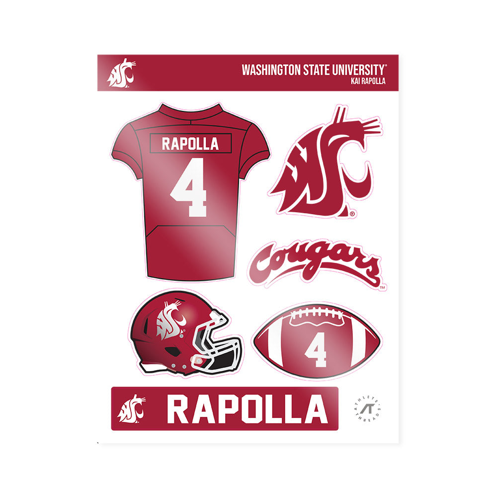 WSU - NCAA Football : Kai Rapolla - Sticker Sheet-0