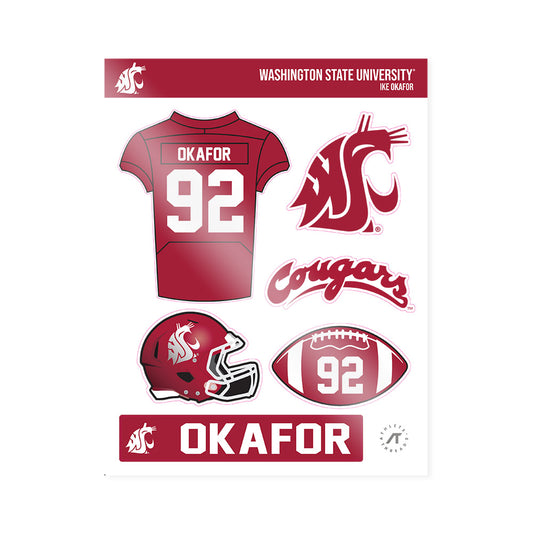 WSU - NCAA Football : Ike Okafor - Sticker Sheet-0