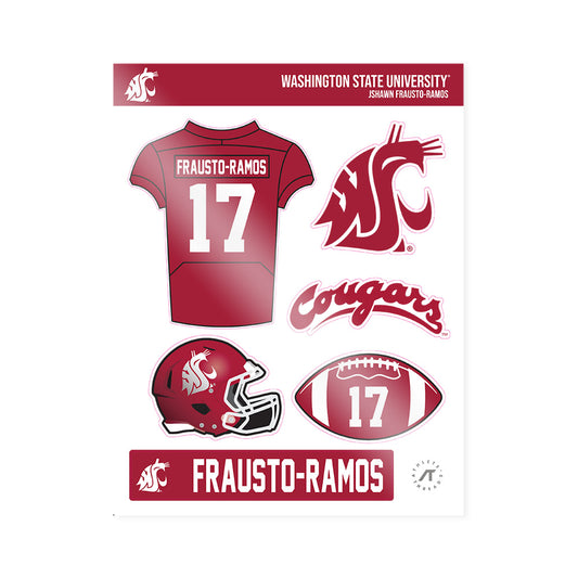 WSU - NCAA Football : Jshawn Frausto-Ramos - Sticker Sheet-0