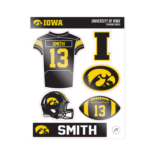Iowa - NCAA Football : Terrence Smith - Sticker Sheet-0