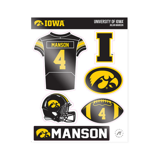 Iowa - NCAA Football : Julian Manson - Sticker Sheet-0