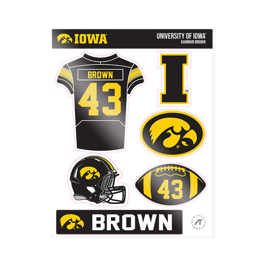 Iowa - NCAA Football : Kahmari Brown - Sticker Sheet-0