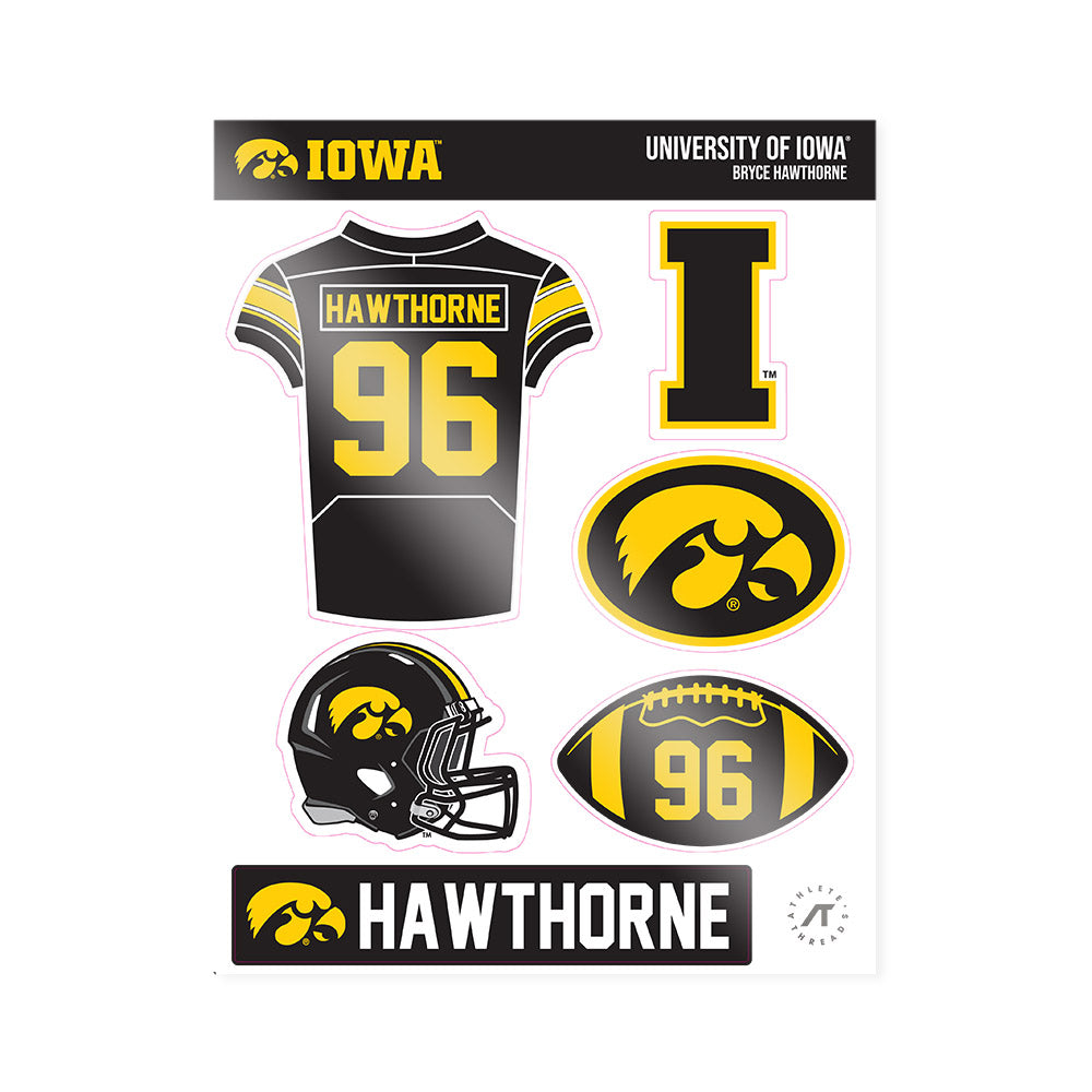 Iowa - NCAA Football : Bryce Hawthorne - Sticker Sheet-0