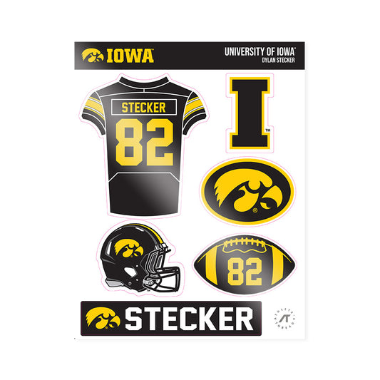 Iowa - NCAA Football : Dylan Stecker - Sticker Sheet-0